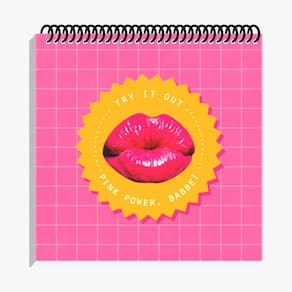 Bloco De Anotações Pinkcore 14X14 Espiral Com 80 Folhas