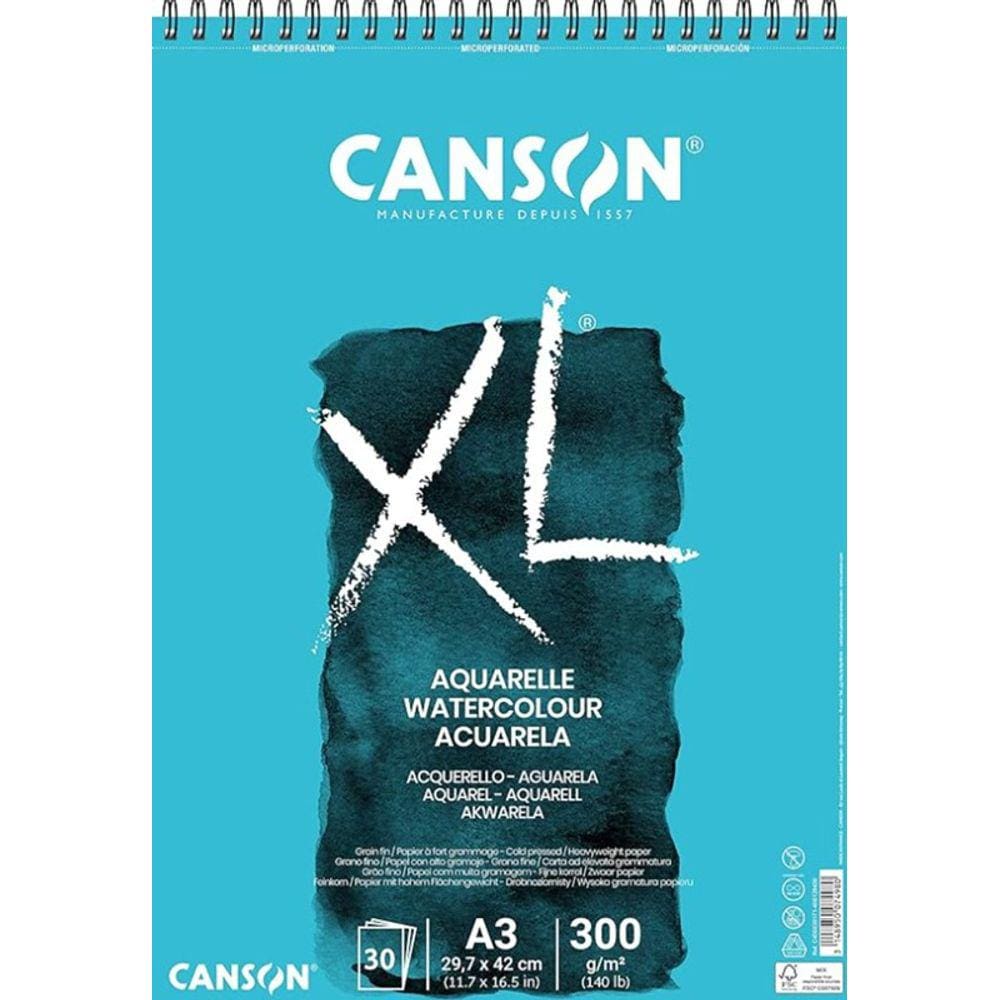 Bloco Espiralado XL A3 300g/m² Aquarelle 30 Folhas - Canson