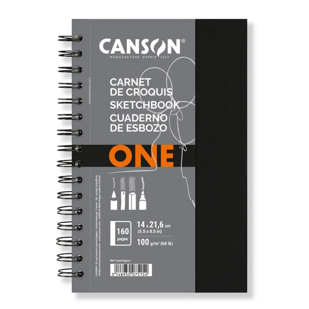 Sketchbook Artone Espiral A5 14x21,6 100g 80 Folhas -  Canson