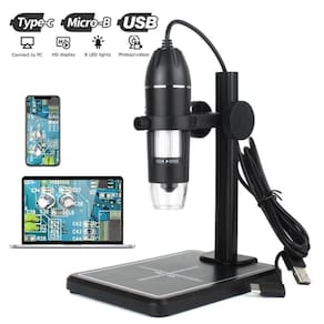 Microscópio Digital Usb Zoom Câmera Lente 1600X Celular Note