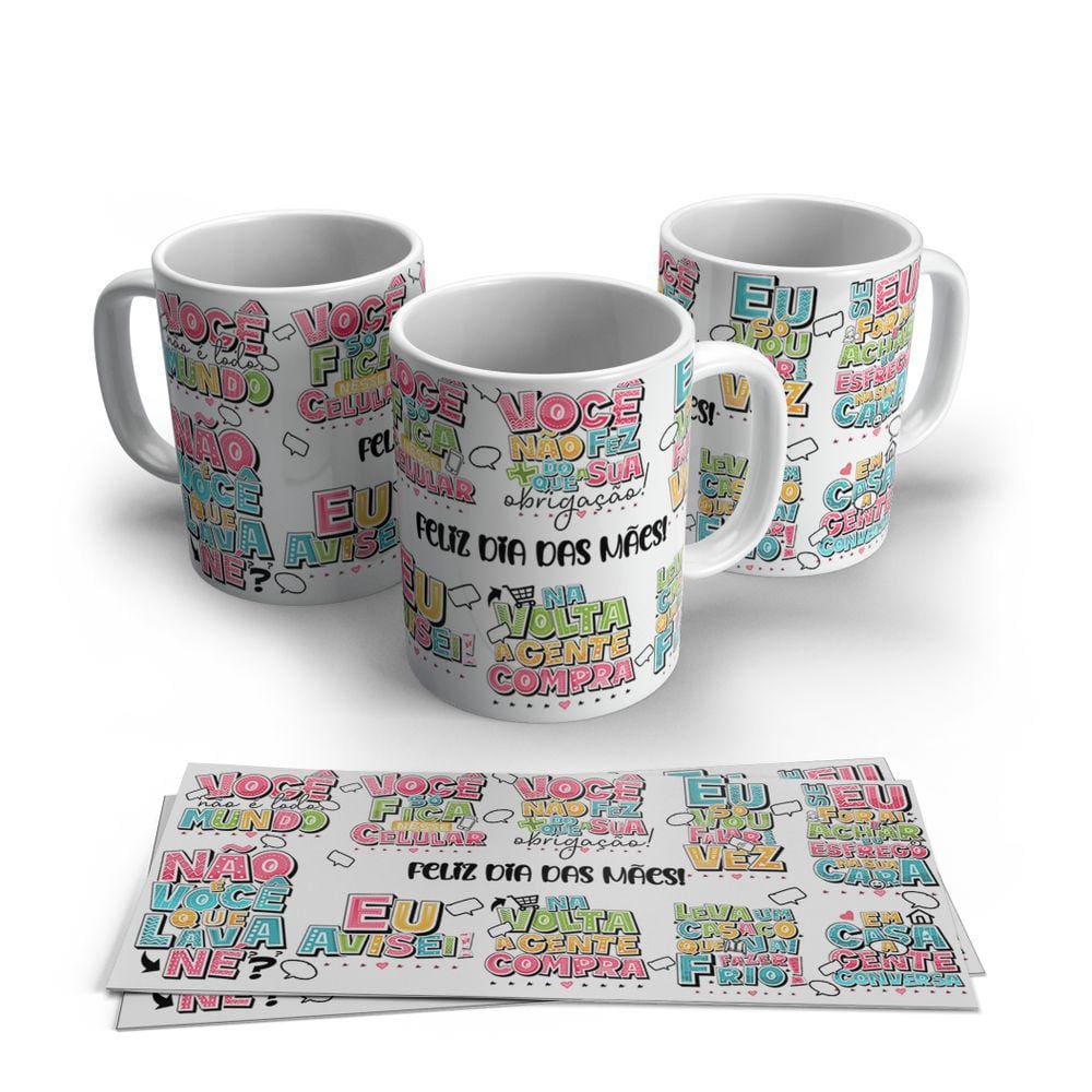 Caneca de Porcelana Dia das Mães modelo 02