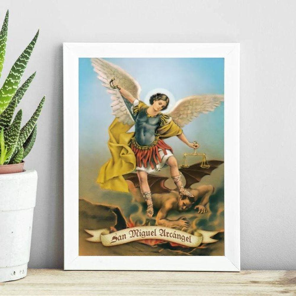 Quadro Decorativo São Miguel 33X24Cm