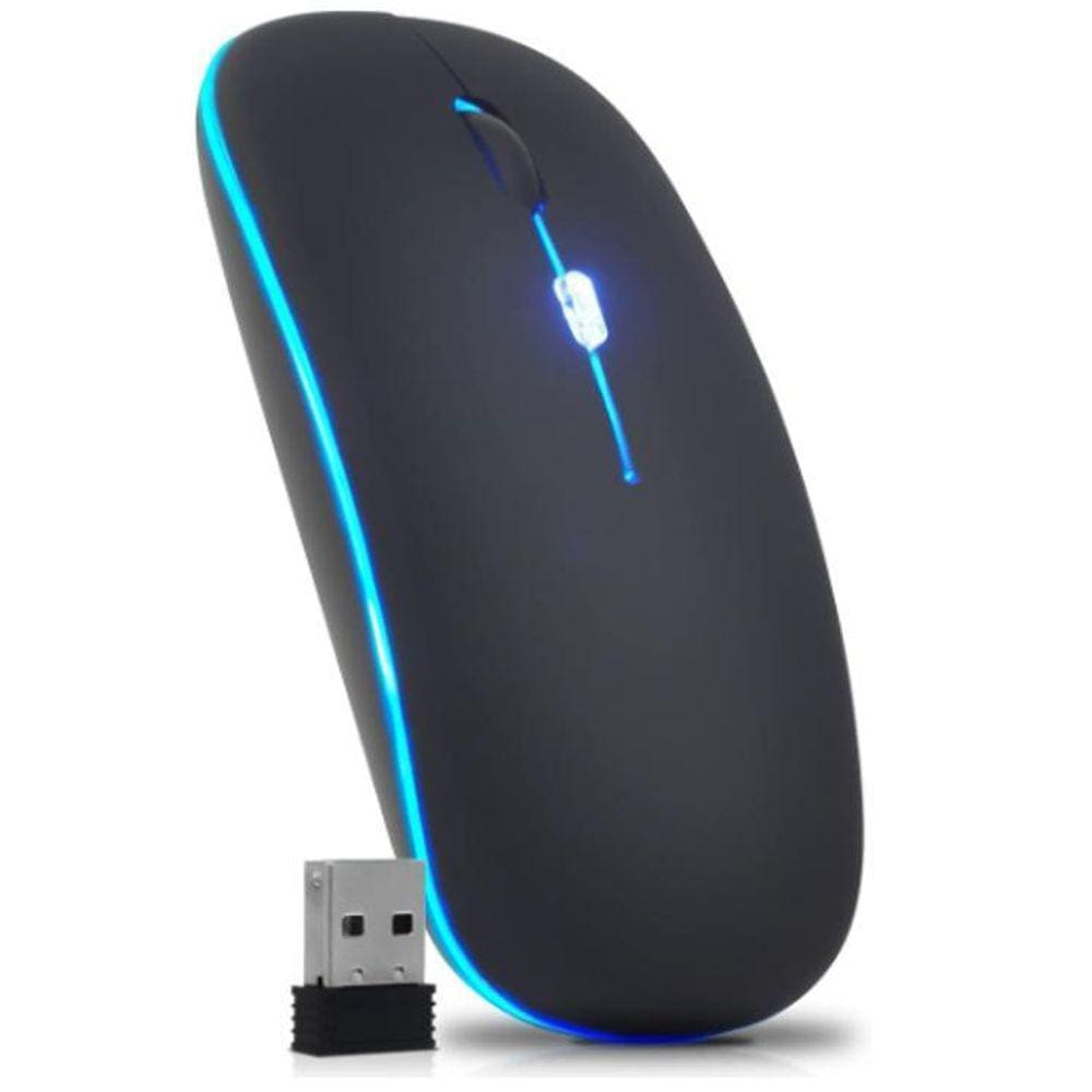 Rgb Todos: Mouse Sem Fio Recarregável Led Rgb E Usb 2.4Ghz