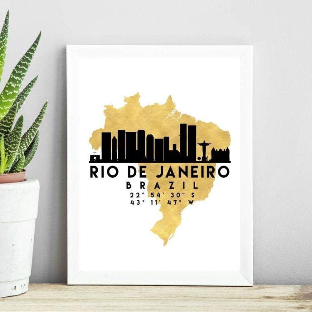 Quadro Rio De Janeiro Brazil - Escala 45X34Cm