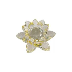 Enfeite Decoração Cristal Vidro Flor Lotus Sala Quarto