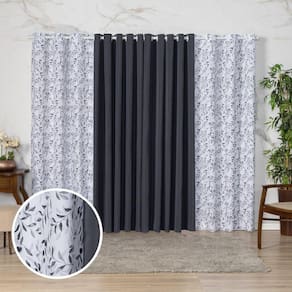 Cortina Floratta Decoração De Sala, Cozinha, 4,00M X 2,20M