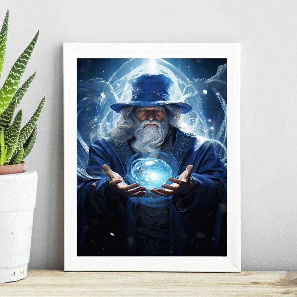 Quadro Arquétipo Do Mago 45X34Cm - Com Vidro