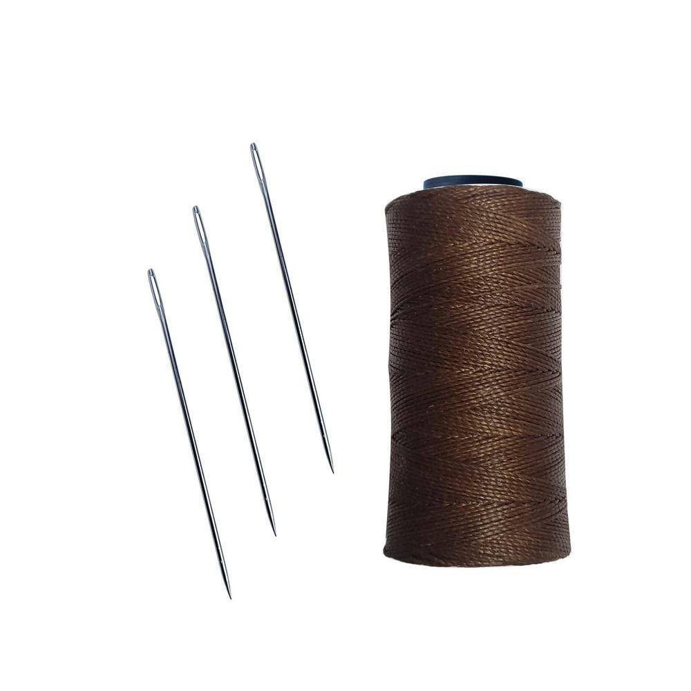 Linha Para Artesanato, Couros, Sapato N04 + 3 Agulhas De Aço
