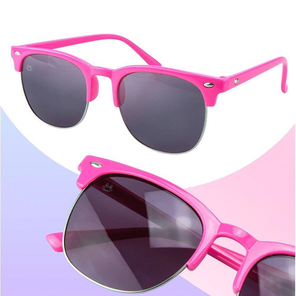 Oculos Sol Premium Protecao UV Retro Infantil Rosa vintage