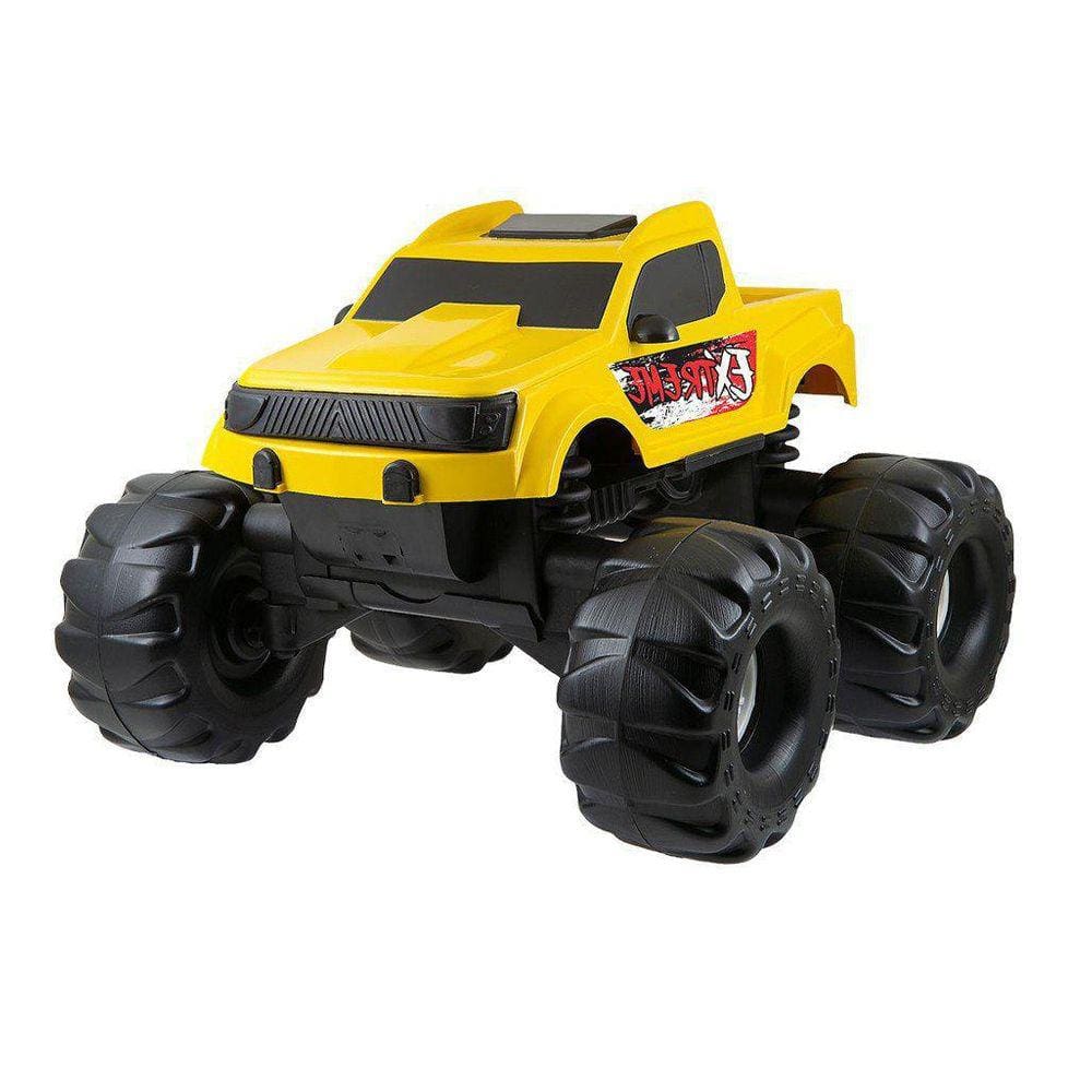 Brinquedo Super Picape Extreme Monster Truck Amarela 38Cm