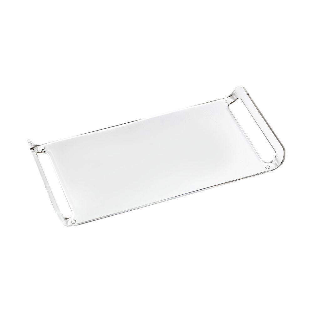 Bandeja Acrílica Hara Transparente Dobrada 32x20x4 Cm