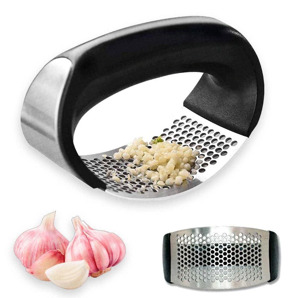 Triturador De Alho Manual Inox Espremedor Amassador Cozinha.