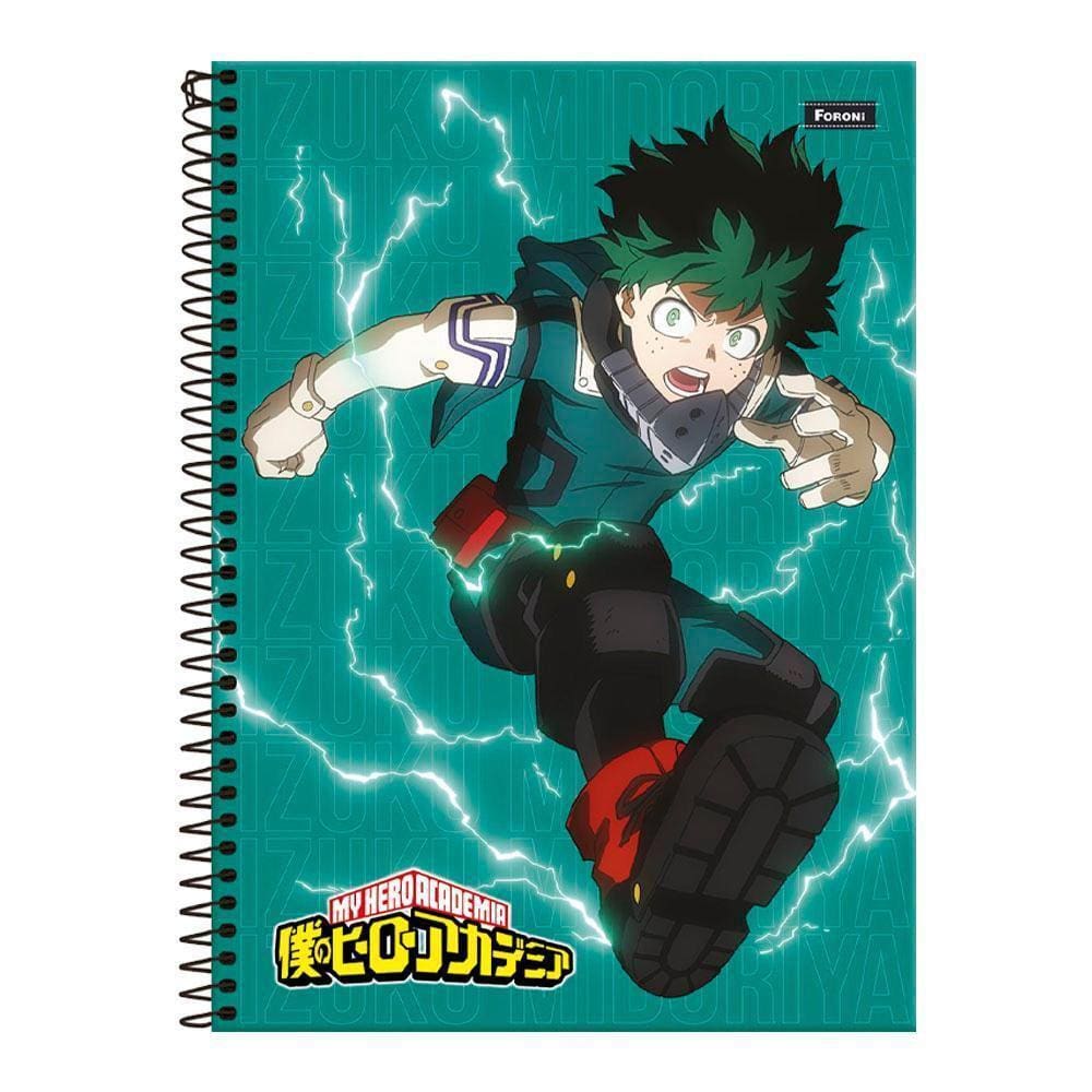 Caderno 1 Matéria 80Fls My Hero Academia Midoriya Foroni