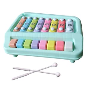 Brinquedo Piano Xilofone Infantil com 2 Baquetas Baby Poli