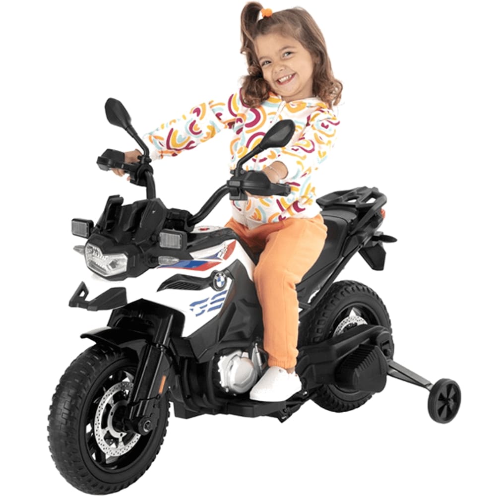Moto Triciclo Eletrico Zippy Toys BMW F850 GS 12V Branca