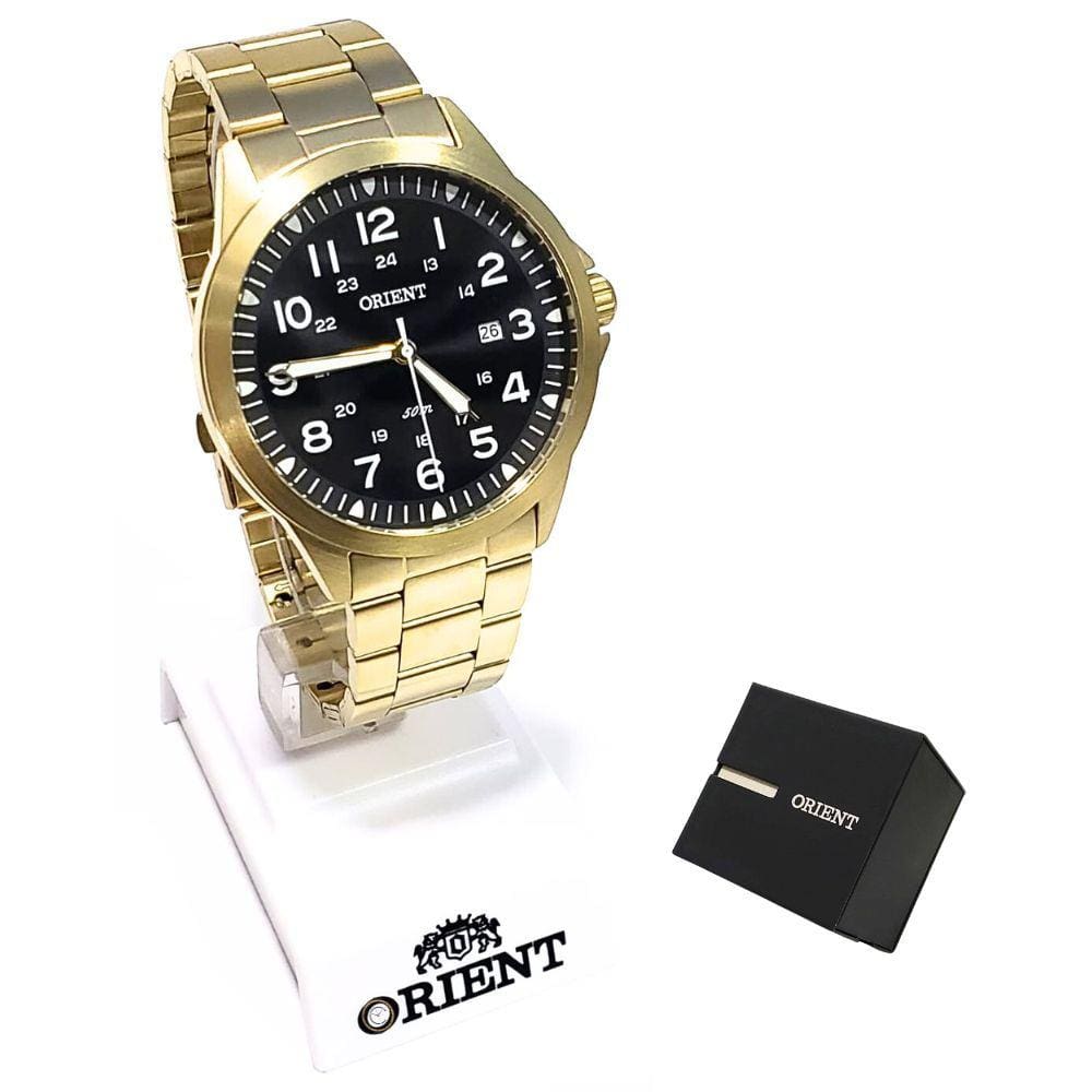 Relógio Orient Masculino Analógico Dourado MGSS1199 P2KX