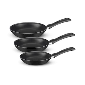 Kit de Frigideiras Antiaderentes Rochedo Basic com 3 peças 18cm, 20cm e 24cm
