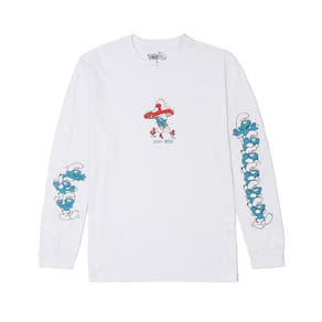 Camiseta Lost Manga Longa Smurfs WT24 Masculina Branco