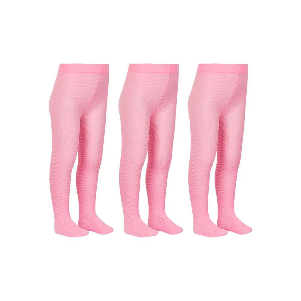 Kit com 3 Meias Calças Bebê Fio 70 Cute Lobinha 2554-001
