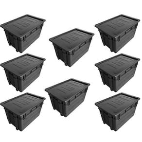 Kit 8 Organizador Multiuso Telada Reforçada 60L Com Tampa