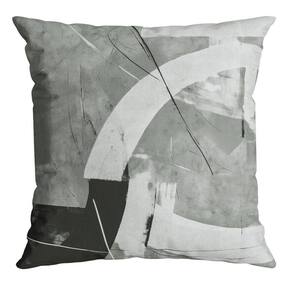 Capa para Almofada Velveteen 783 43 Cm X 43 Cm Preta/Cinza