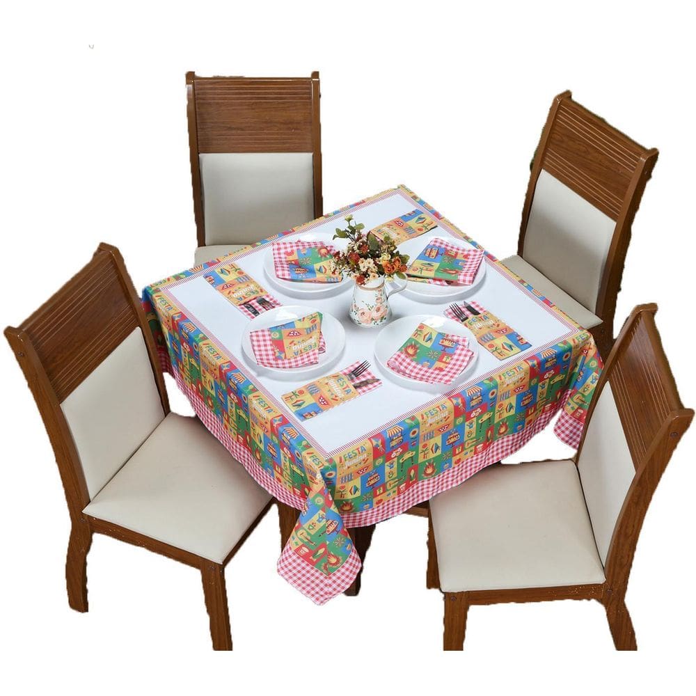 Jogo Para Mesa Posta Decorativo 9 Peças Festa Junina