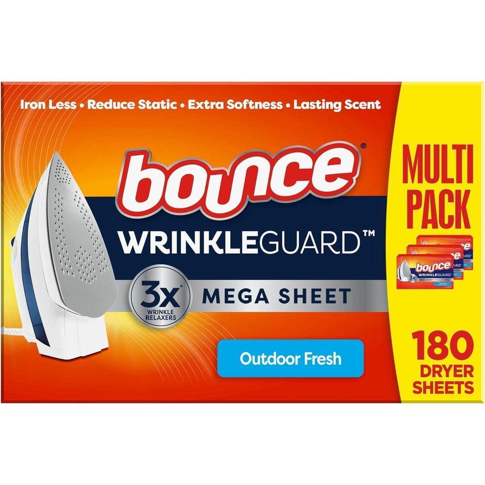 Bounce Mega Lenço Amaciante Roupas Outdoor Fresh 180 Lenços