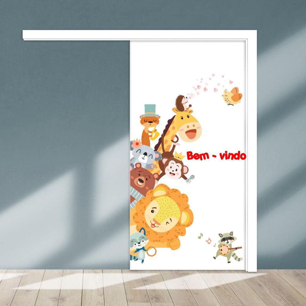 Adesivo Para Porta Safari - Bem Vindo