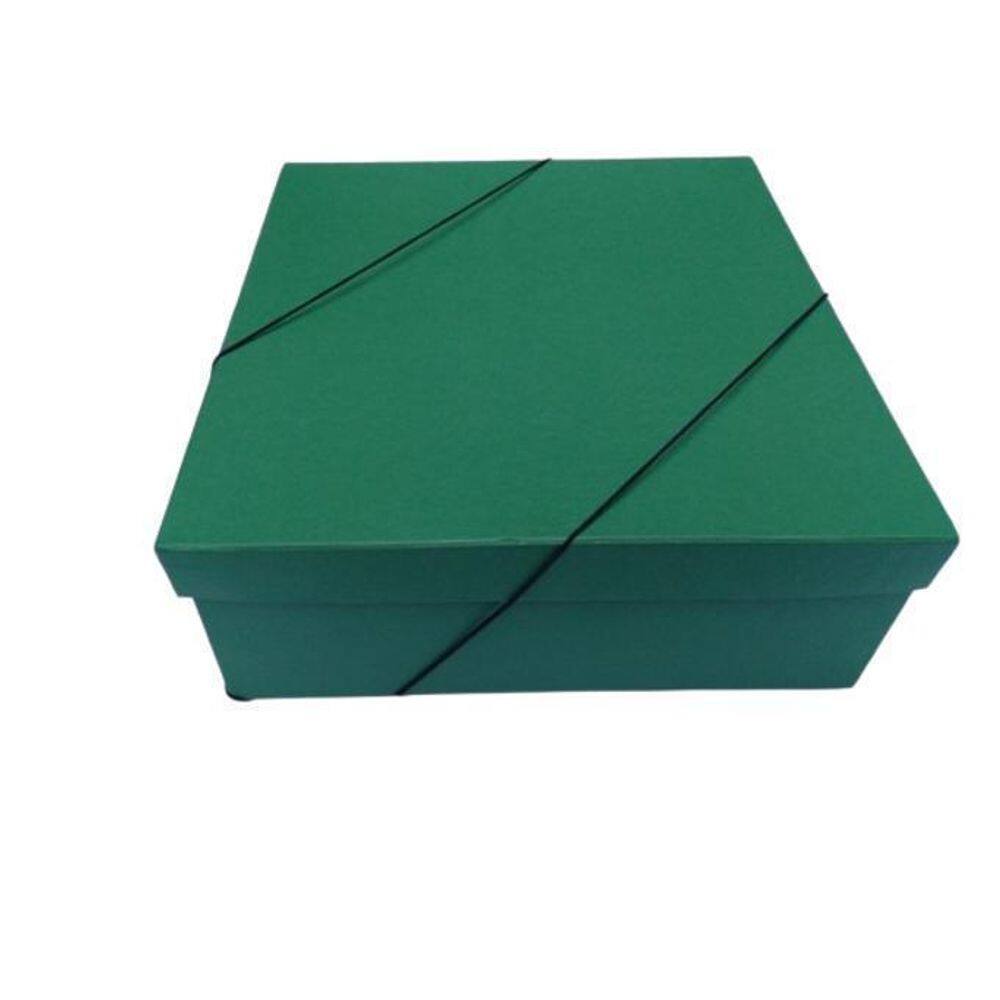 Caixa Rígida Cartonada - Verde Bandeira 30X28X10