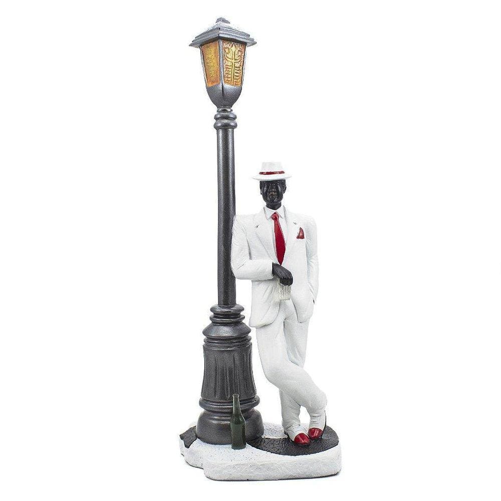 Imagem Zé Pilintra No Poste Luxo Resina 37 Cm