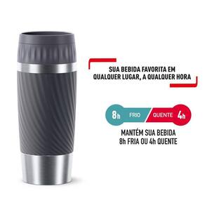 Copo Térmico com Tampa Tefal Easy Twist 360ml