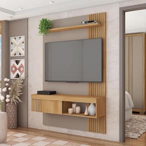 Painel Para Tv Até 45 Polegadas Moon Marrom Caemmun