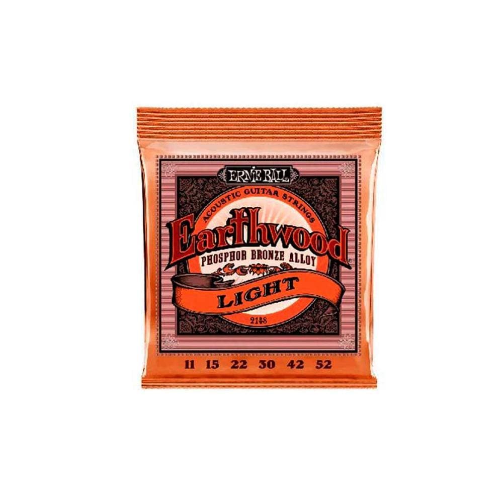 Encordoamento P/violão Aço Earthwood Leve Phosphor Bronze Ernie Ball 011"-052" P02148 [F108]