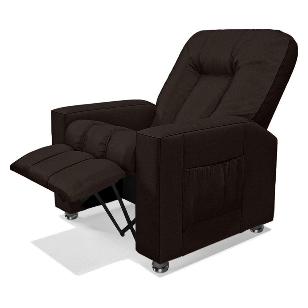 Poltrona do Papai Reclinável Romeo F05 Facto Marrom - Lyam Decor