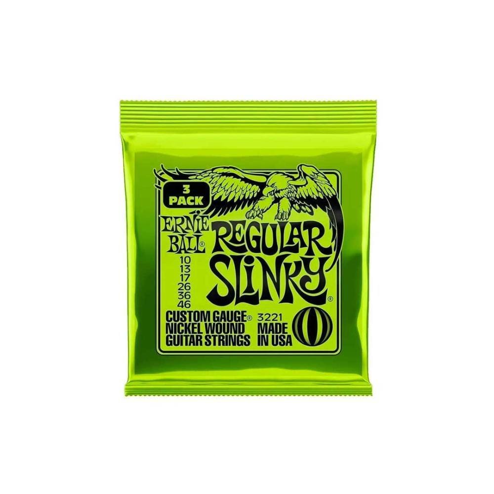 Encordoamento 010"-046" P/guitarra Regular Slink Niquel Ernie Ball Pct C/3 P03221 - Pç / 3 [F108]