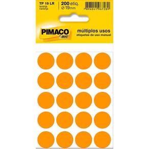 Etiqueta Multiuso Ø 19 Mm 10 Folhas Tp19 Laranja Pimaco
