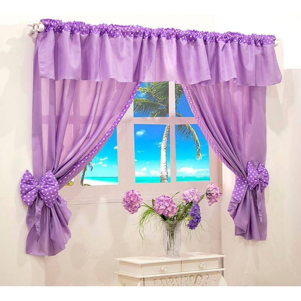 Cortina Microfibra Ursinha 2 x 1,7m Quarto Infantil Menina