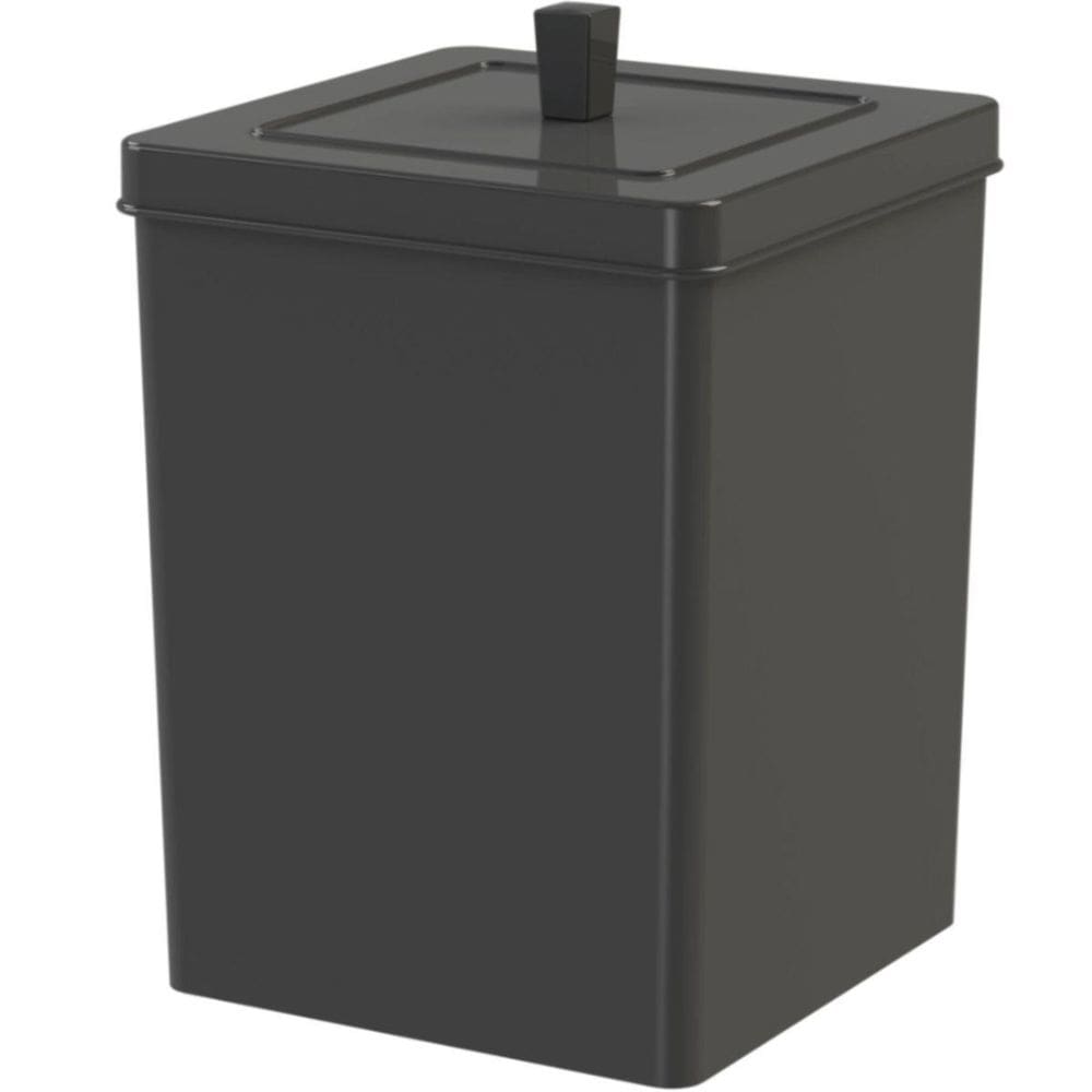 Lixeira Quadrada 6,5 Litros Preto - Future