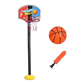 Kit Basket Infantil 3 Peças Bola Cesta Bomba de Ar Pais & Filhos