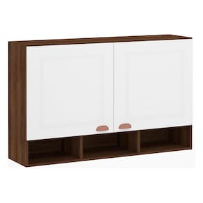 Armário para Cozinha 120 cm 2 Portas com Nicho Safira Luciane Móveis