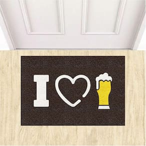 Tapete Capacho Decorativo I Love Chopp Eu Amo Cerveja 60X40.