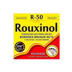 Encordoamento Violão Aço Inox Com Bolinha Rouxinol 010" - R-50 [F108]