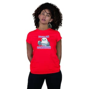 Camiseta Feminina Foca Na Academia Fitness Corrida Caminhar