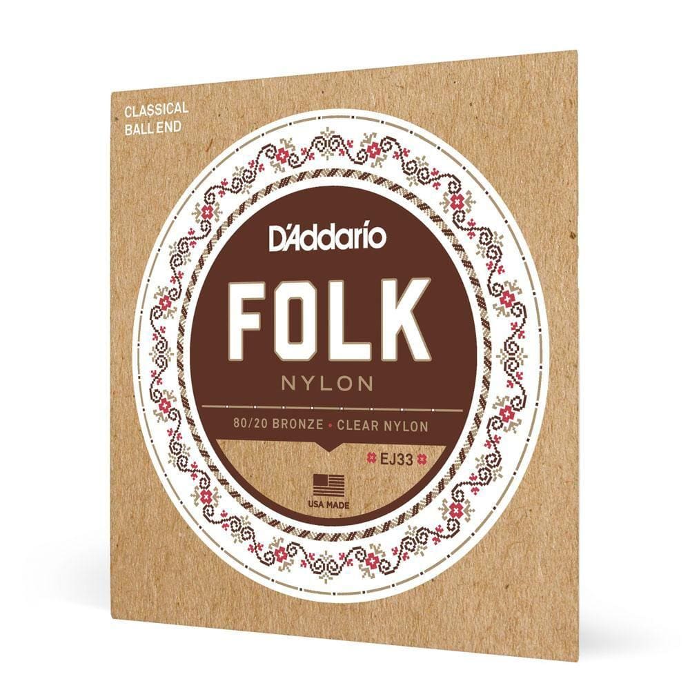 Encordoamento Para Violão Bolinha D Addario Folk Nylon EJ33 [F035]