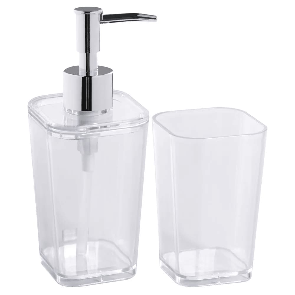 Kit Acessórios para Banheiro Plástico 2pçs Astra Cristal KBB2/2*CRIST