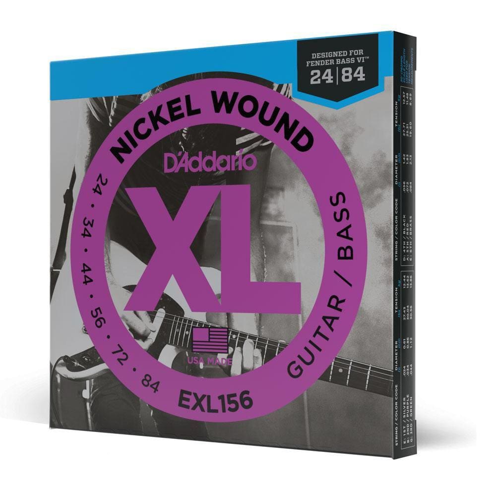Encordoamento Guitarra Baixo Fender VI D Addario EXL156 [F035]