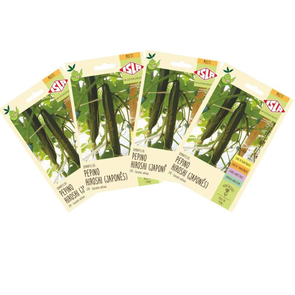 4X Sementes de Pepino Japonês Hiroshi ISLA