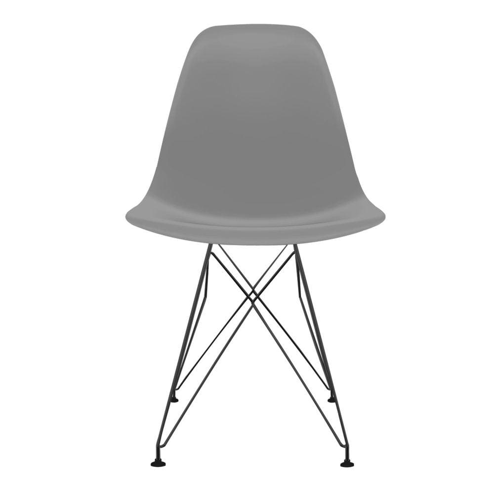Cadeira para Sala de Jantar Eames Pp Eiffel Cinza Brasão