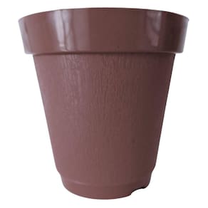 Vaso Plástico Texturizado Toscana (14x14) Tabaco RIQUEPLÁS
