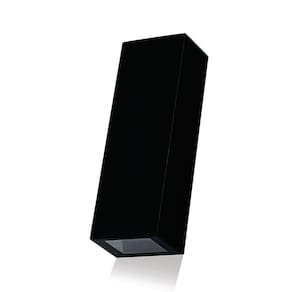 Arandela Quadra l4,2cm c3,2cm a12cm 1xled Integrado 5w 3000k 150lm Ip65 Preto